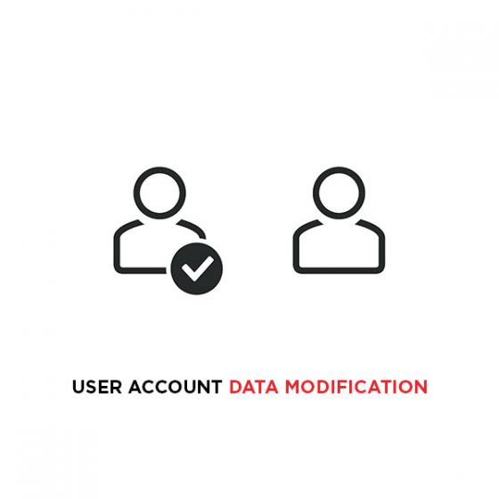 User Account Data Modification Fee